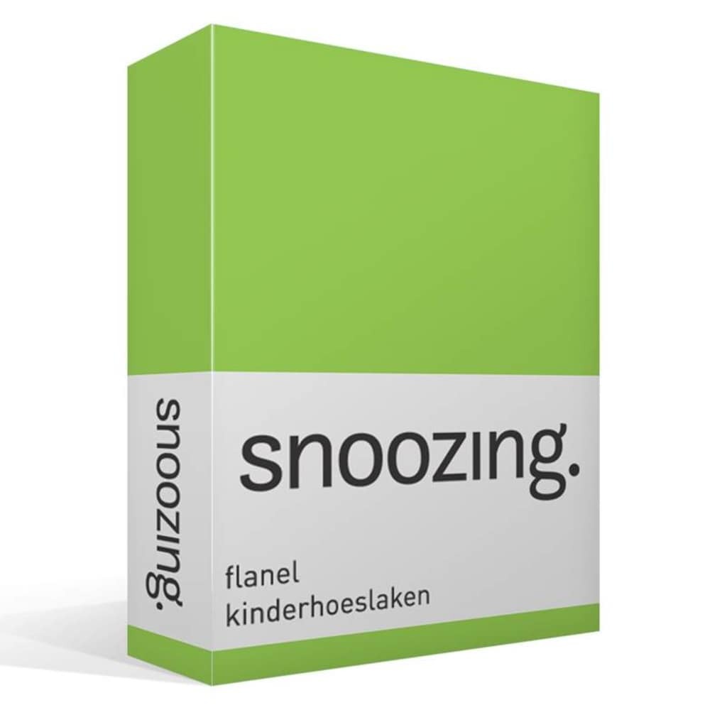 Snoozing flanel kinderhoeslaken - Ledikant (60x120 cm) - 100% geruwde
