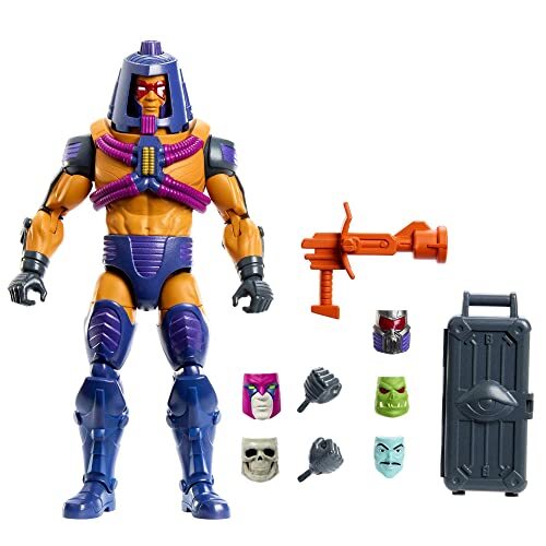 Masters of the Universe Masterverse Actiefiguur, Man-E-Faces, Deluxe verzamelobject met 6 verwisselbare gezichten, beweegbaar MOTU speelgoed, cadeau HLB45