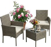 Merkloos Relaxdays Tuinset - 3-delig - grijs