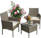 Merkloos Relaxdays Tuinset - 3-delig - grijs