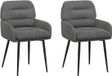 vidaXL Eetstoelen 2 stuks fluweel Donkergrijs 59 x 59,5 x 90 cm