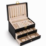 GALEARA DESIGN Sieradendoos Dames Zwart met Slot