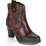 Mustang dames enkellaarsjes rood 15M0162012/bordo-multi