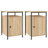 VidaXL Nachtkastjes 2 stuks 40x42x60 cm Sonoma eikenhout