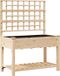 vidaXL Plantenbak met klimrek, massief vurenhout, beige, 115 x 60,5 x 153 cm