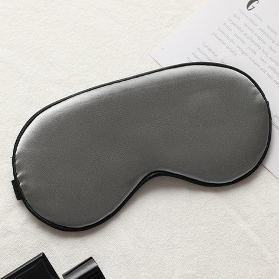 Zijden Verduisterend Slaapmasker - Grijs - Verstelbaar