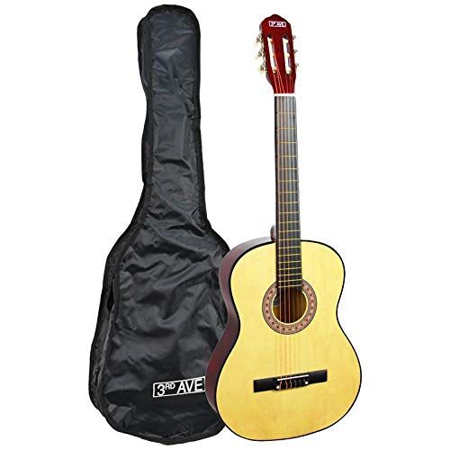 3rd Avenue Panda 3rd Avenue 4/4 formaat klassieke gitaar met nylon snaren voor beginners, inclusief gigbag