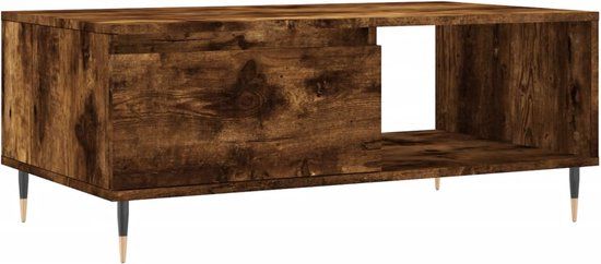VidaXL Salontafel Gerookt Eiken 90x50x36,5 cm