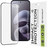 Techsuit Film de protection d'écran pour Motorola Moto G77 / G67, Verre Trempé, Full Glue, 111D, Noir