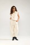 Numph Nusanna Pantalon Court Whitecap Grey