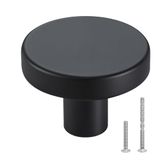 VEVOR Meubelknoppen, 10 Stuks, 32 mm, Zwarte Kastknoppen van Zinklegering, Massieve Keukenknoppen, Ladeknoppen met Schroeven voor Badkamer, Kasten, Laden, Keuken