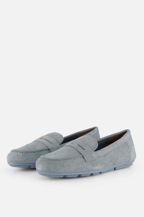 Tamaris Instappers Blauw Leer - Maat 38