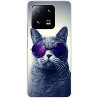 1001 coques Xiaomi Siliconen hoesje compatibel met Xiaomi 13 Pro Cat met bril
