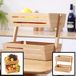Decopatent 2 Laags Dubbele Fruitschaal - Bamboe hout - Staande Fruitmand etagere - Afm: 32 x 19.5 x 23 Cm.