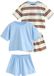 Next - Meisjes - Set van 2 korte pyjama's met strepen - Bruin