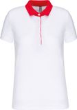 Kariban Tweekleurige damespolo jersey K261 - White / Red - L