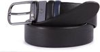 PIQUADRO Ceinture en cuir Black Square réversible pour homme avec boucle à ardillon W115 Nero / Blu2 Zwart Blauw