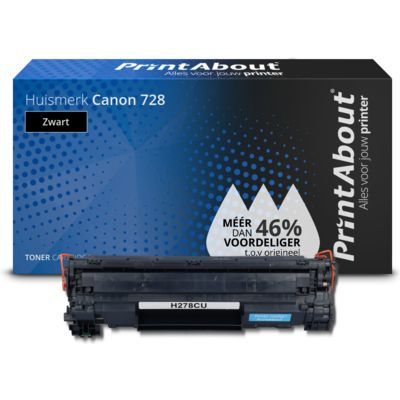 PrintAbout Huismerk Canon 728 Toner Zwart - Compatibel - Zwart - 2350 pagina's
