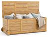 Merkloos Acaciahout Tuinbox met Wieltjes - Opbergbox Buiten - 285 Liter - 127 x 50 x 45 cm