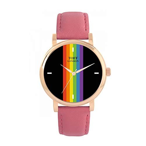 Toff London Pride Linear Black Batons Horloge - 5059656049937
