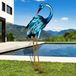 Chisheen Crane Tuinbeelden, Metalen Tuinkraan Buiten, Blauwe Reiger Sculptuur Metalen Yard Art, Grote Tuin Reiger Decoy, Vogelstandbeelden, Gazon Ornamenten voor Achtertuin Vijver Patio Veranda Buiten