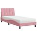 Syfax Hanko Bed met matras fluweel roze 80x200 cm