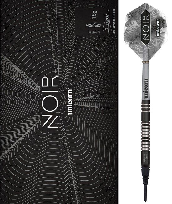 Unicorn Dimitri van den Bergh Noir 70% Soft Tip Dartpijlen - 18 Gram