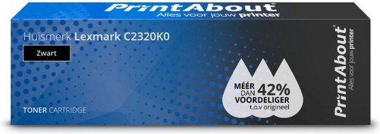 PrintAbout Toner C2320K0 Zwart | Geschikt voor Lexmark