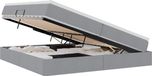 vidaXL - Bed with mattress - Light grey - 200 x 200 cm - Polyester