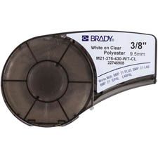 Brady M21-375-430-WT-CL Printeretiketten Zwart, Wit Polyester