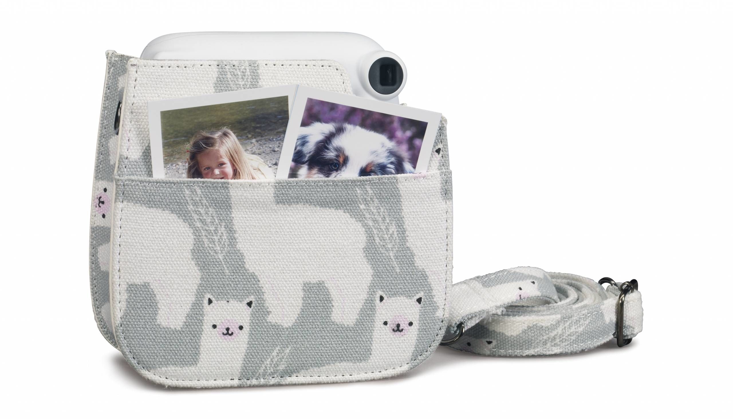 Cullmann 98866 Schoudertas - Grijs, Wit - Leer - Fujifilm Instax mini 11