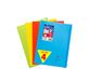 Clairefontaine 971440AMZC Pak met 4 Geniete Schriften Koverbook - A4 21x29,7 cm - 96 Pagina's Grote Ruitjes - Wit Papier 90 g - Polypro Omslag - Geassorteerde kleuren (Blauw, Rood, Geel en Groen)