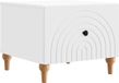 vidaXL Table basse avec tiroir Blanc 49 x 50 x 40 cm Bois transformé