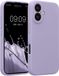 kwmobile hoesje geschikt voor Apple iPhone 16 - TPU backcover met coating van siliconen - Smartphone case in lavendel