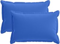 vidaXL - Taie d'oreiller - 2 pièces - Bleu royal - 50 x 75 cm - Polyester
