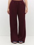 Pantalon de survêtement à jambes larges avec taille élastiquée - Burgundy - S
