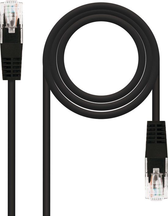 NANOCABLE CAT 6a UTP Cable LSZH Black 0.30 m