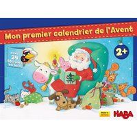 HABA Premier Adventskalender, figuren van hout, Kerstmis op de boerderij, 2 jaar en ouder, 306359 - Franse versie