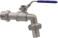 Merkloos Goodivery® - Waterkraan - Kogelkraan - Hoogwaardige kraan - Kraan voor buiten - Slangschroefverbinding- 3/4 Zoll - Zilver