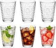 Cosy Moments Verres à boire Mirrors - 6x pièces - 330 ml - transparent - verre - verres à eau - tumblers
