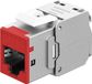 Goobay CAT6a RJ45 Keystone Module STP Slim 16,6 mm Rood