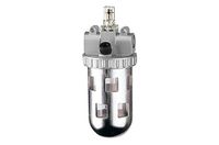 Mistolie, RIEGLER Mistolie, standaard met polycarbonaathouder en beschermmand, BG 1, G 1/4, PE max. 16 bar, medium omgevingstemperatuur. Maximale 60 graden Celsius.