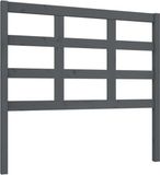 vidaXL Hoofdbord - 105,5x4x100 cm - Massief Grenenhout - Grijs