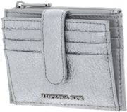 MANDARINA DUCK Leren kaarthoes Mellow Metal Card Case Silver
