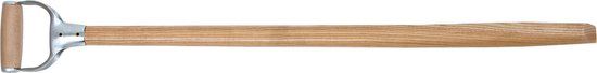 Holland Animal Care Excellent Steel YD - 95cm - gebogen - Houten bezemsteel - Steel met D grip - Losse steel - Schop