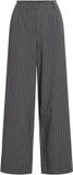 Vila Broek Vivarone Pattern Hw Wide Pant - Noo 14089556 Dark Grey Melange/cloud Dancer Pins Dames Maat - W44