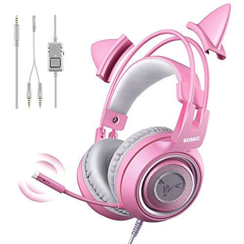 SOMIC G951S Roze Gaming Headset - Met Microfoon - Voor Xbox One, PS5, iPhone, PC - Roze