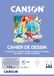 CANSON Tekenblok A4, blanco, 120 g/m², 16 vellen
