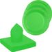 Santex feest/verjaardag servies set - 10x gebaksbordjes/25x servetten - felgroen - karton