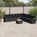 Maison Exclusive - Ensemble de meubles de jardin 10 pièces avec canapé et coussins, noir, en polyrotin